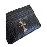 Chrome Hearts Silver Cross Embellished Leather Cardholder - Image 3