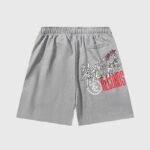 Hellstar Jupitar Graphic Terry Grey Shorts - Image 2