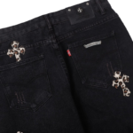 Chrome Hearts Leopard Cross Patches Jeans - Image 7