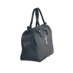 Chrome Hearts Large Cross Black Leather Boston Bag - Image 3