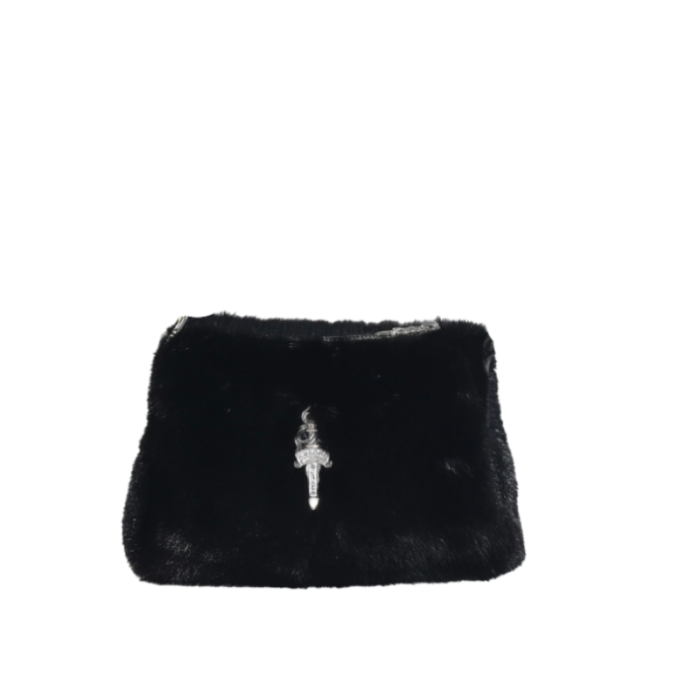 Chrome Hearts Black Silver-Toned Handle Bag - Image 1