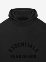 Fear of God Essentials Hoodie 'Jet Black' - Image 7