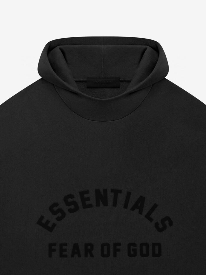Fear of God Essentials Hoodie 'Jet Black' - Image 7