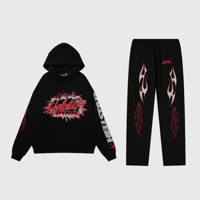 Hellstar Sports Future Flame Tracksuit Black - Image 1