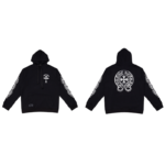 Chrome Hearts  Glow In The Dark Black Floral Hoodie - Image 6