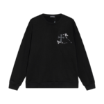 Chrome Hearts Black Leather Patch Sweatshirt
