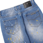 Chrome Hearts Denim Words Leather Patch Jeans - Image 10