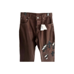Chrome Hearts Brown Leopard Cross Patch Jeans - Image 5