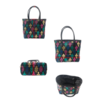 Chrome Hearts Quilted Leather Multicolor Cross Patch Tote Bag - Image 7