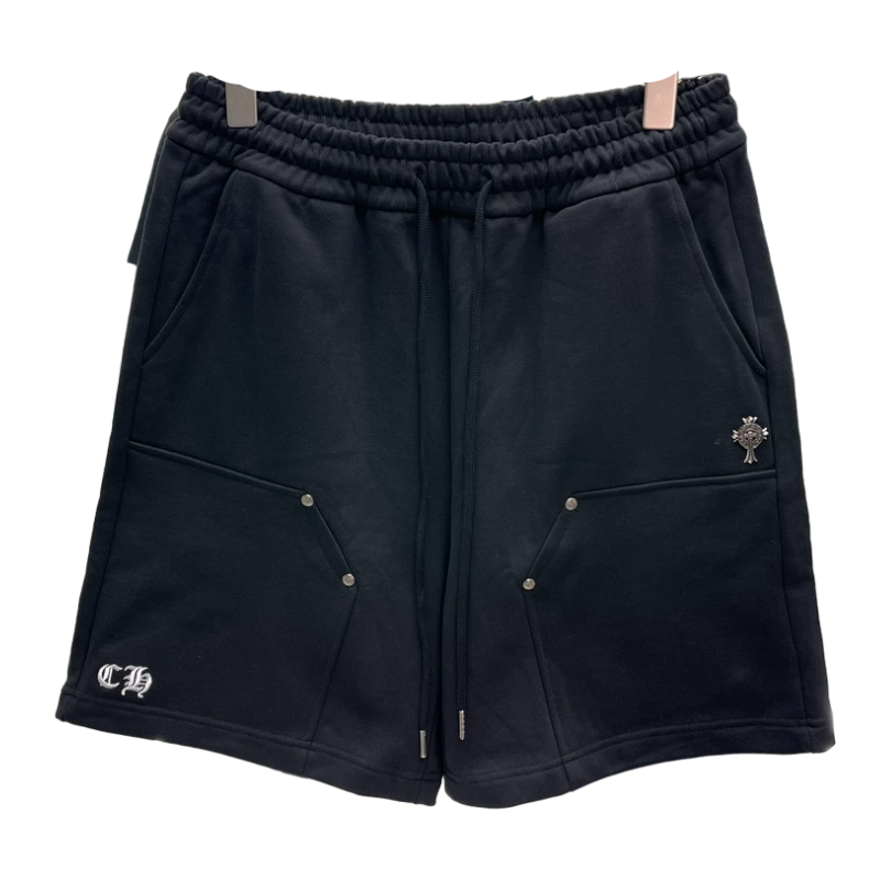 c7c028be-Photoroom.png Chrome Hearts Double Knee Shorts - Image 1