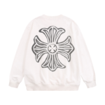 Chrome Hearts White Embellished Crewneck Sweatshirt - Image 3