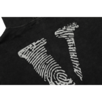 Vlone Finger Print Logo Washed Grey Hoodie - Image 7