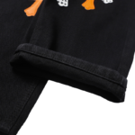 Chrome Hearts White And Orange Cross Patch Jeans - Image 4