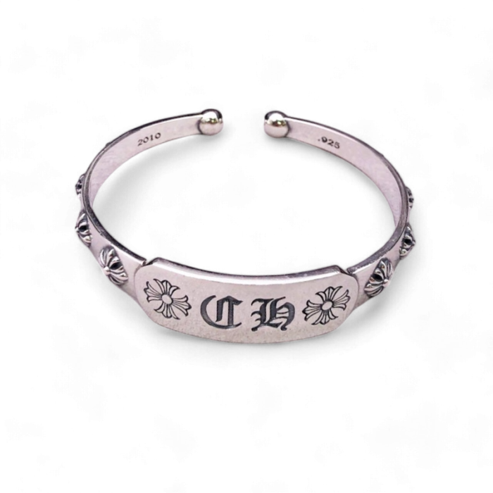 Chrome Hearts Cross Flower Rome Alphabet Bracelet - Image 4