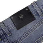 Chrome Hearts Black Cross Leather Patches Jeans - Image 5
