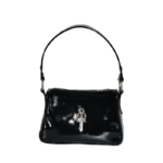 Chrome Hearts Black Silver-Toned Handle Bag