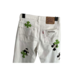 Chrome Hearts Zebra Green Cross Patch Jeans - Image 7