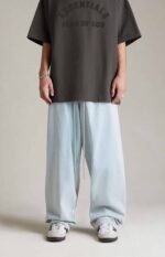 Fear of God Essentials Relaxed Pants 'Light Washed Denim' - Image 7