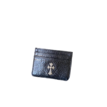 Chrome Hearts Silver Cross Embellished Leather Cardholder - Image 4