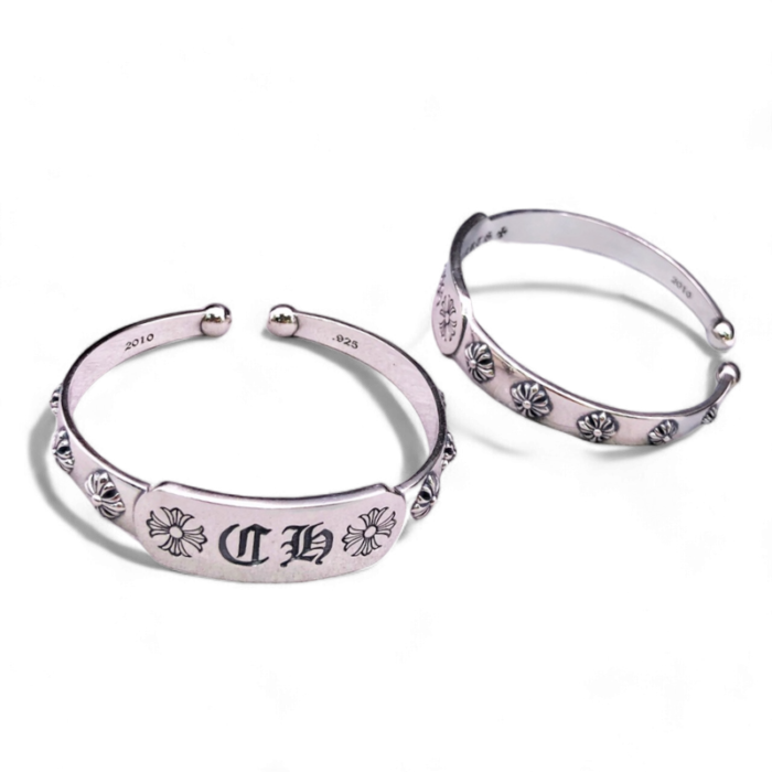 Chrome Hearts Cross Flower Rome Alphabet Bracelet - Image 3
