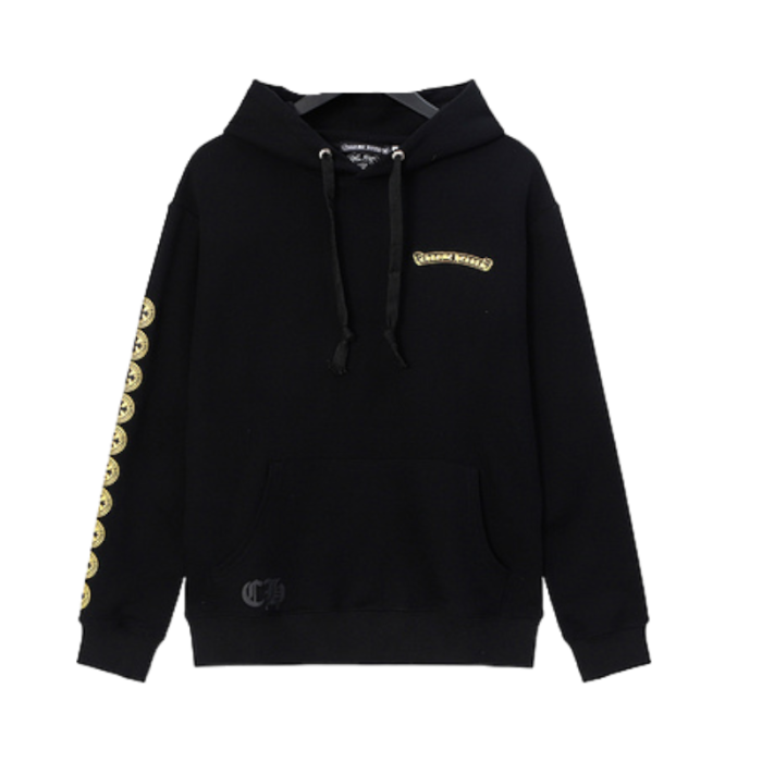 Chrome Heart Hollywood Yellow Cross Hoodie - Image 2