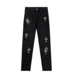 Chrome Hearts Leopard Cross Patches Jeans - Image 2