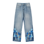 Chrome Hearts Flared Jeans With Leather Label Jeans