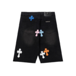Chrome Hearts leather Multicolour Cross Patch Shorts - Image 2