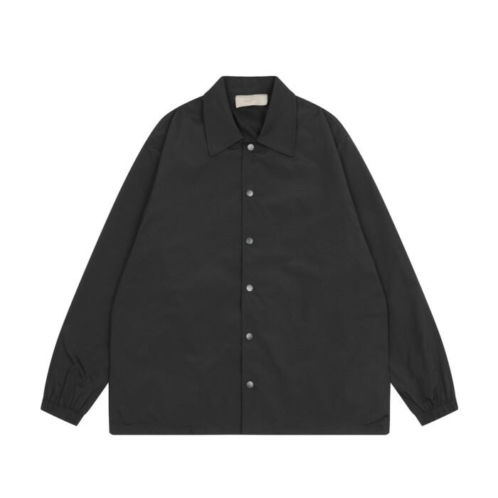 Fear of God Essentials Coach Jacket 'Jet Black' - Image 2
