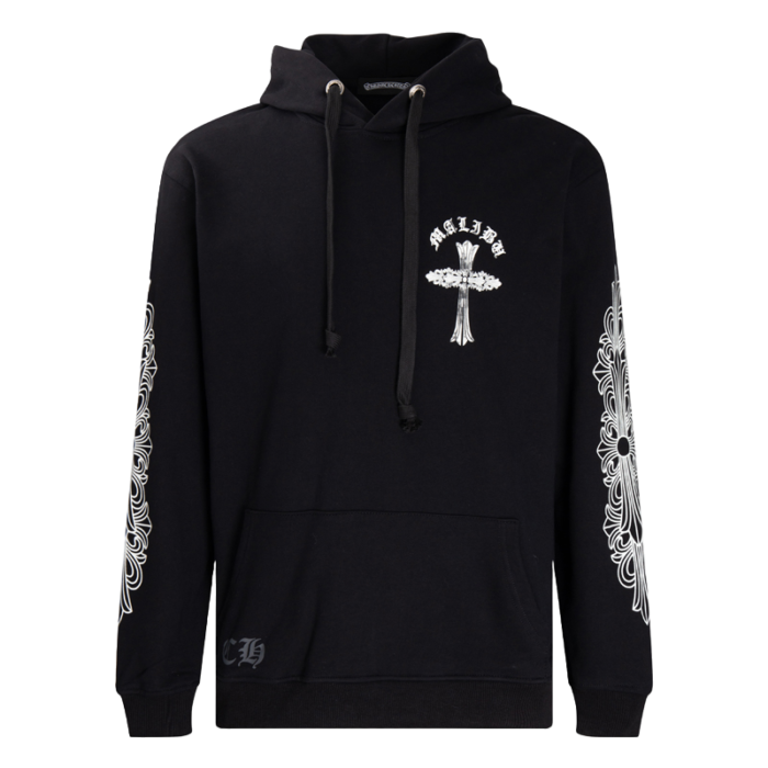 Chrome Hearts  Glow In The Dark Black Floral Hoodie - Image 1