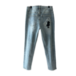 Chrome Hearts Denim Cross Patch Jeans - Image 3
