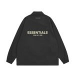 Fear of God Essentials Coach Jacket 'Jet Black' - Image 3
