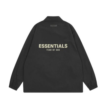 Fear of God Essentials Coach Jacket 'Jet Black'