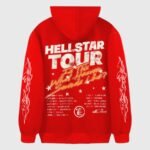 Hellstar Studios Records Hoodie Red - Image 2