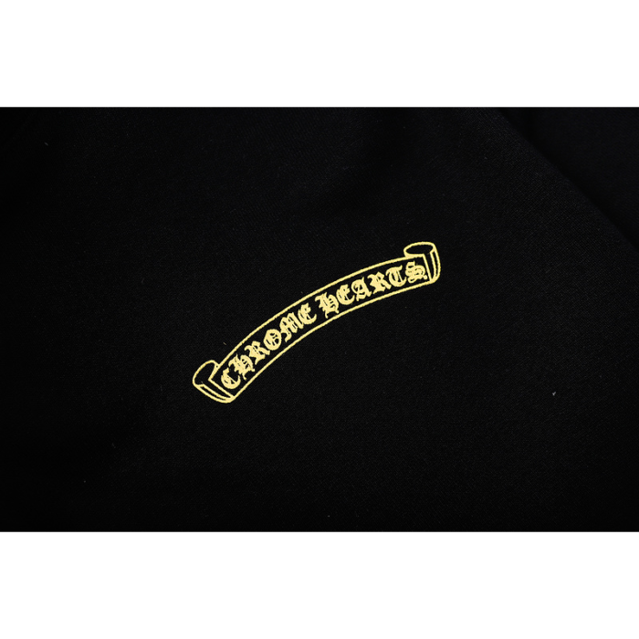 Chrome Heart Hollywood Yellow Cross Hoodie - Image 3