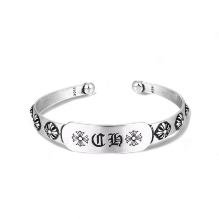 Chrome Hearts Cross Flower Rome Alphabet Bracelet - Image 1