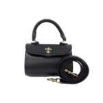 Chrome Hearts Fleur De Lis Black Mini Handle Bag