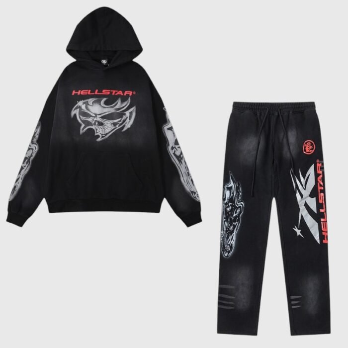 Hellstar Airbrushed Skull Tracksuit - Image 1