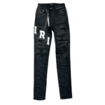 Amiri Varsity Logo Distressted Jeans