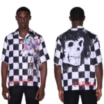 Amiri x Wes Lang Checkered Skull Bowling Shirt - Image 5