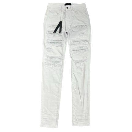 Amiri White Diamond Stretch Jeans
