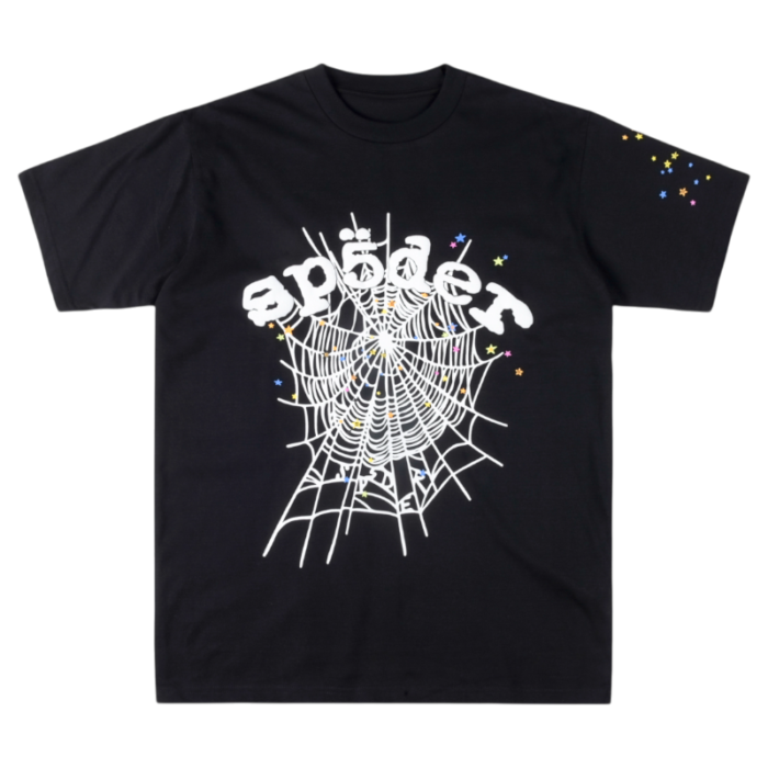 Sp5der OG Web V2 Black Tee - Image 1