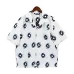 Palm Angels Hurricane print cotton bowling shirt