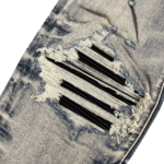 AMIRI Distressed Slim-fit Jeans In Gray - Image 9