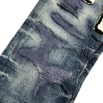 Amiri Ripped Woolen Logo Jeans - Image 6