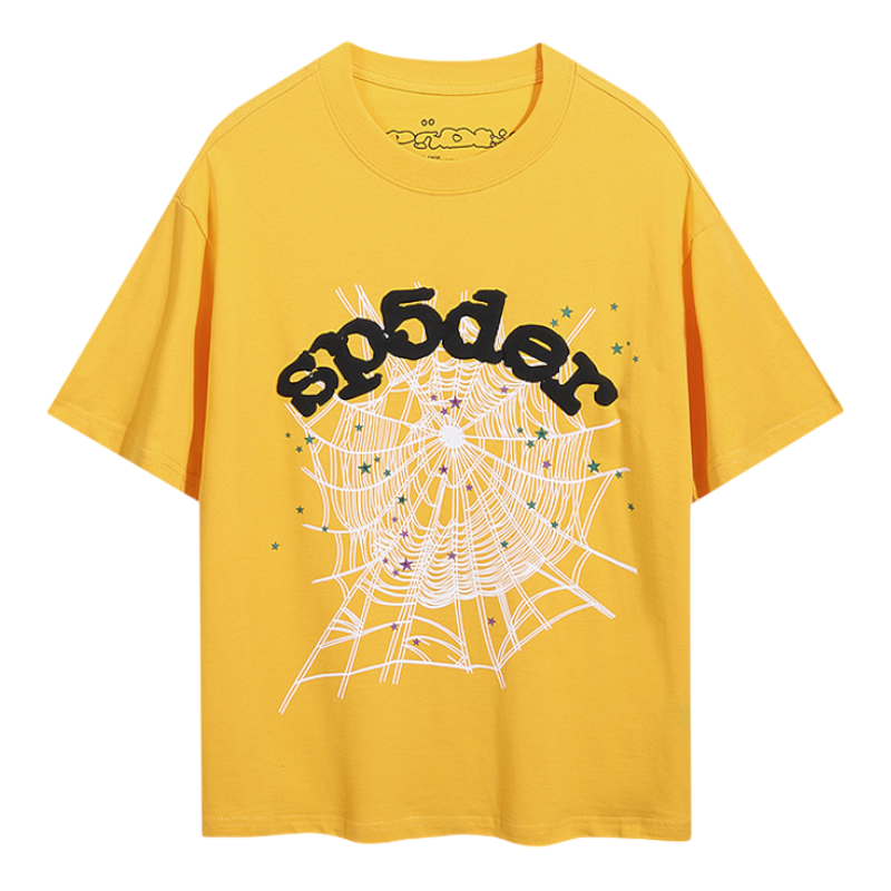 8f669ff3-Photoroom SP5DER yellow Web Print T-shirt - Image 1