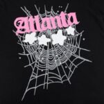 Sp5der Atlanta Print T-Shirt Black - Image 3