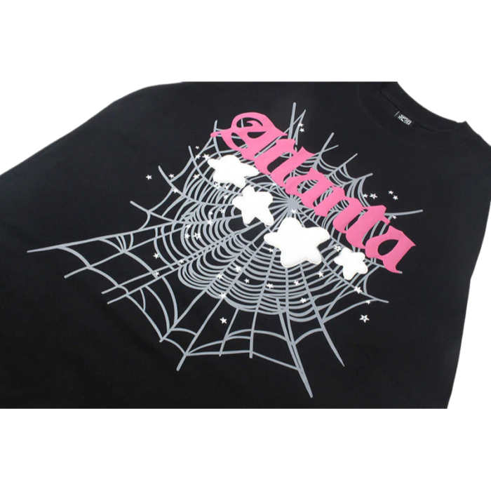 Sp5der Atlanta Print T-Shirt Black - Image 8
