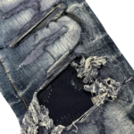 Amiri Ripped Woolen Logo Jeans - Image 5