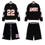 Amiri Oversized 22 Football Short - Black - Image 11